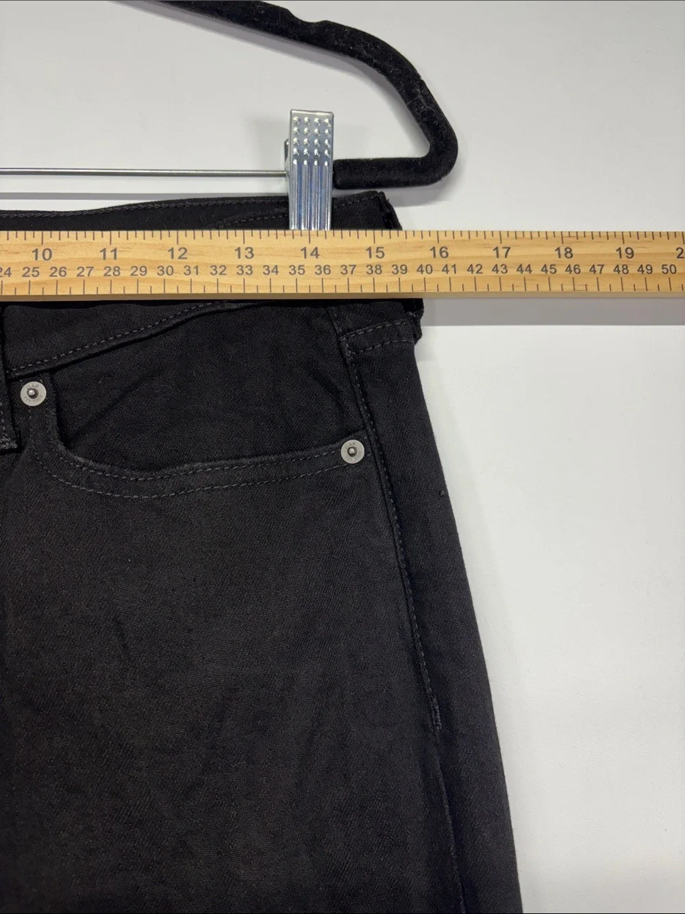 ✨GAP Denim 70s Flare Jeans Black Retro Wide Leg Women’s Jeans Black Size 10/30R - Picture 12 of 15